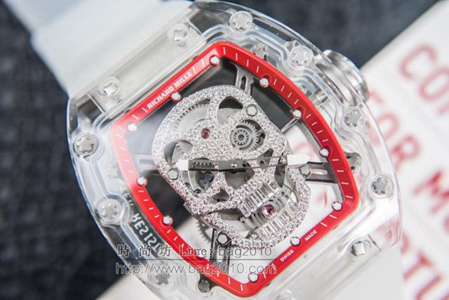 Richard Mille e理查徳米勒 RM052系列 最新鬼頭升級版 顱骨系列 原裝透明殼 理查徳米勒高端男士全自動機械腕表  hds1450